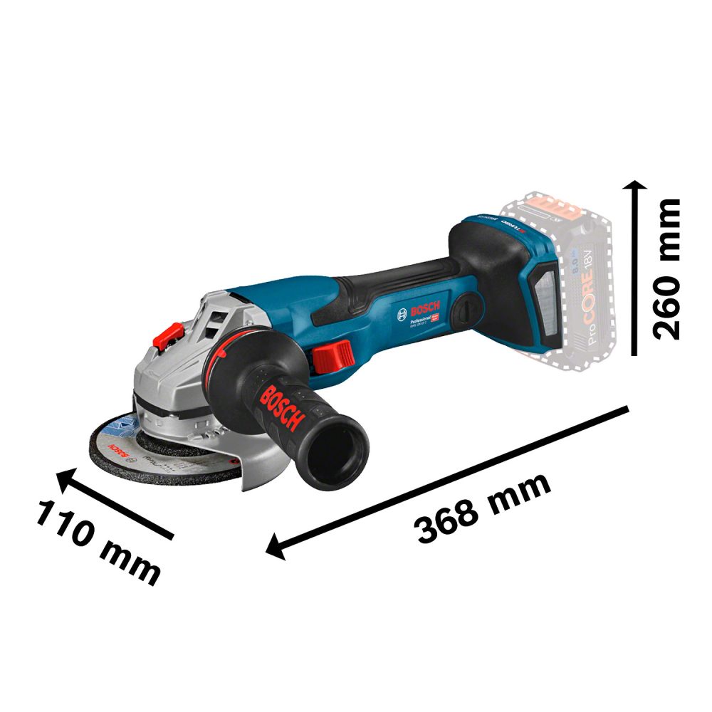 06019H60E0  Esmeril angular inalámbrico de 5" Bosch GWS 18V-15 C, sin batería - Image 5