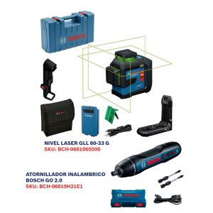 BCH-0615A002LK KIT Nivel láser + ATORNILLADOR INALAMBRICO